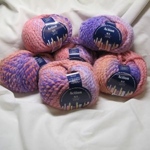 Action Super Bulky Wool Blend Yarns Knitting Crochet